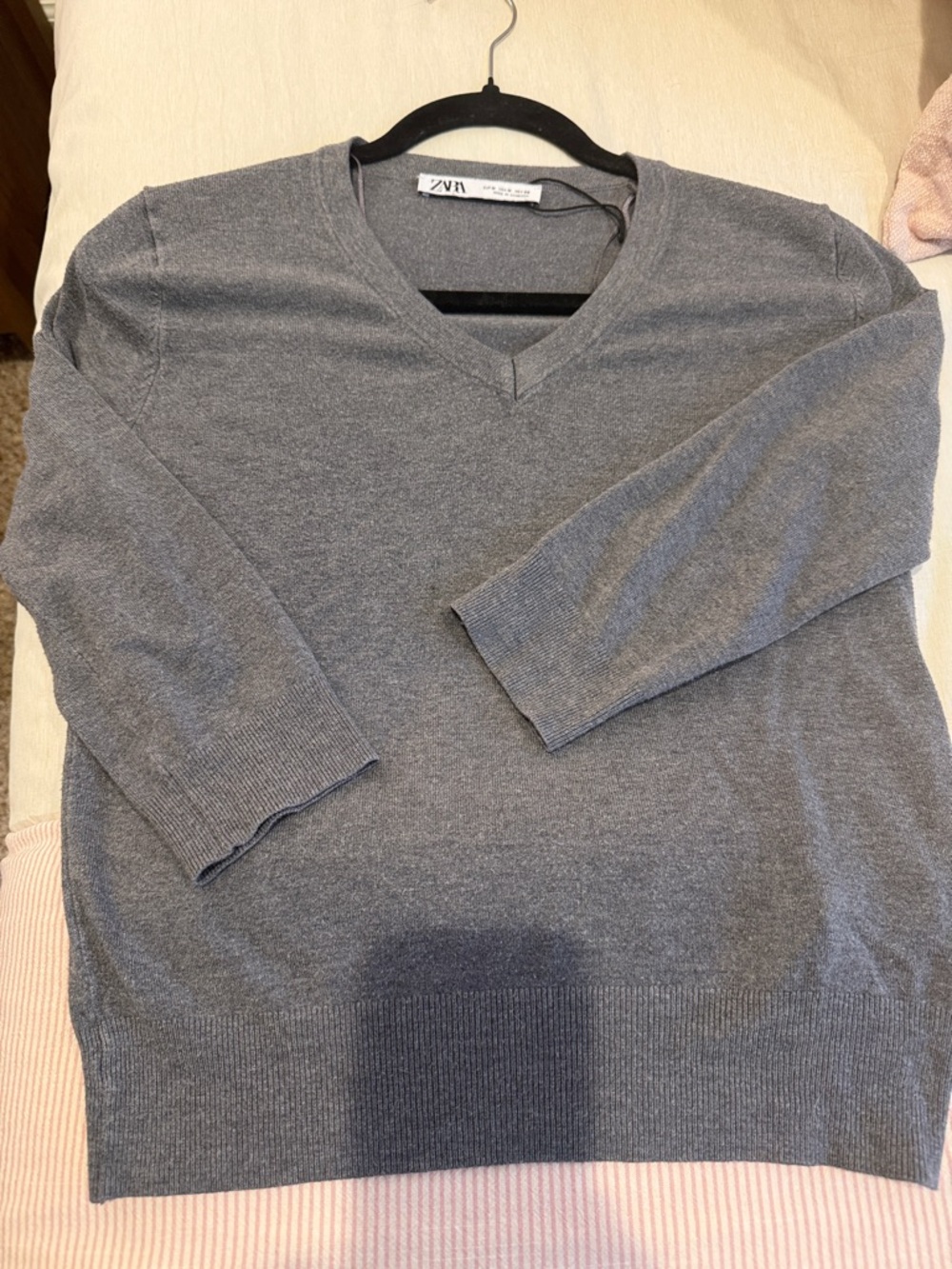 Zara Grey v-neck sweater